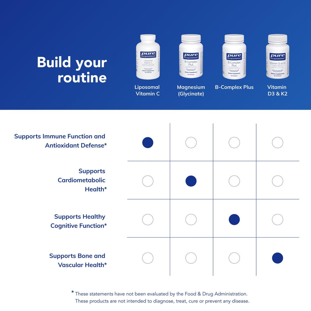 Pure Encapsulations allergen-free formula label underscoring hypoallergenic ingredients.