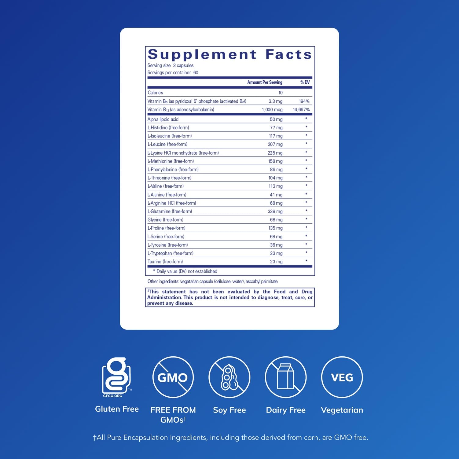 Pure Encapsulations Amino-NR bottle pour demonstrates convenient daily dosing for workouts.