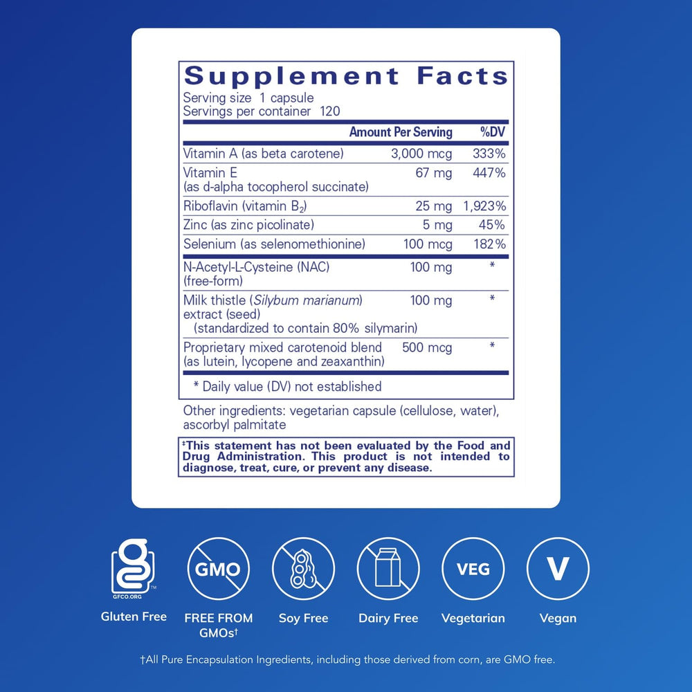 Pure Encapsulations AntiOxidant Formula capsules ready for daily wellness.
