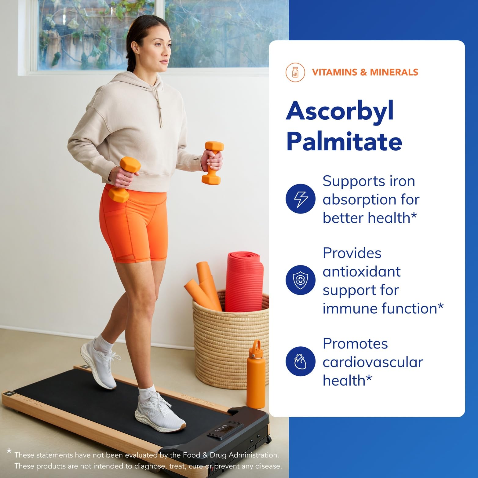 Pure Encapsulations Ascorbyl Palmitate label close-up showing purity and ingredients.