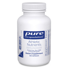 Pure Encapsulations Athletic Nutrients bottle for convenient daily performance support.