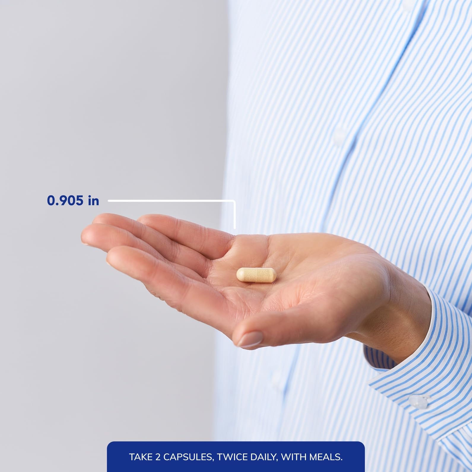Close-up of Pure Encapsulations Athletic Nutrients capsule for easy swallowing size