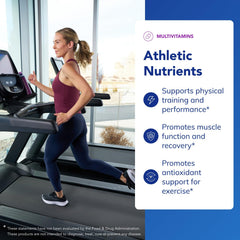 Pouring Pure Encapsulations Athletic Nutrients capsules demonstrates convenient daily supplementation
