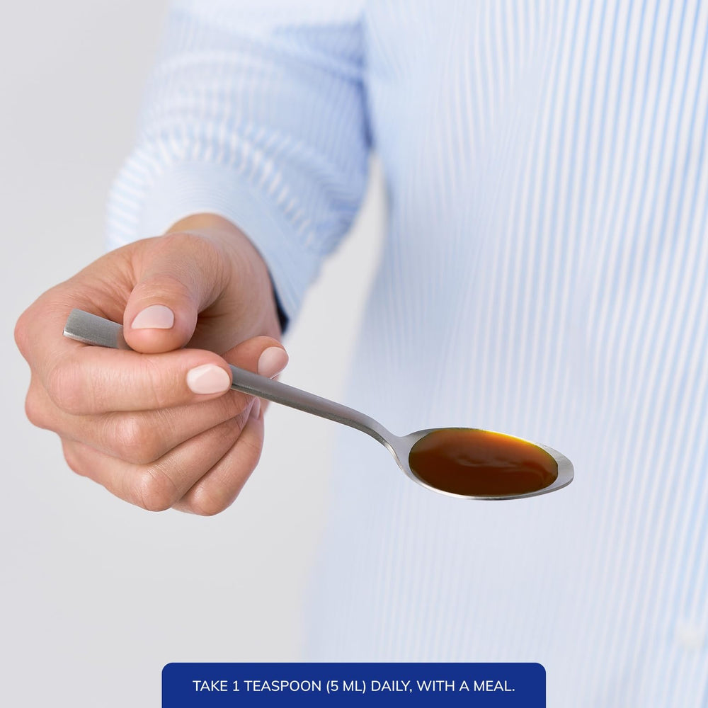 Pure Encapsulations B-Complex Liquid measuring spoon showing easy 5 ml serving