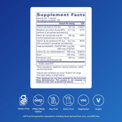 Pure Encapsulations B-Complex Plus capsules closeup shows energy metabolism benefits