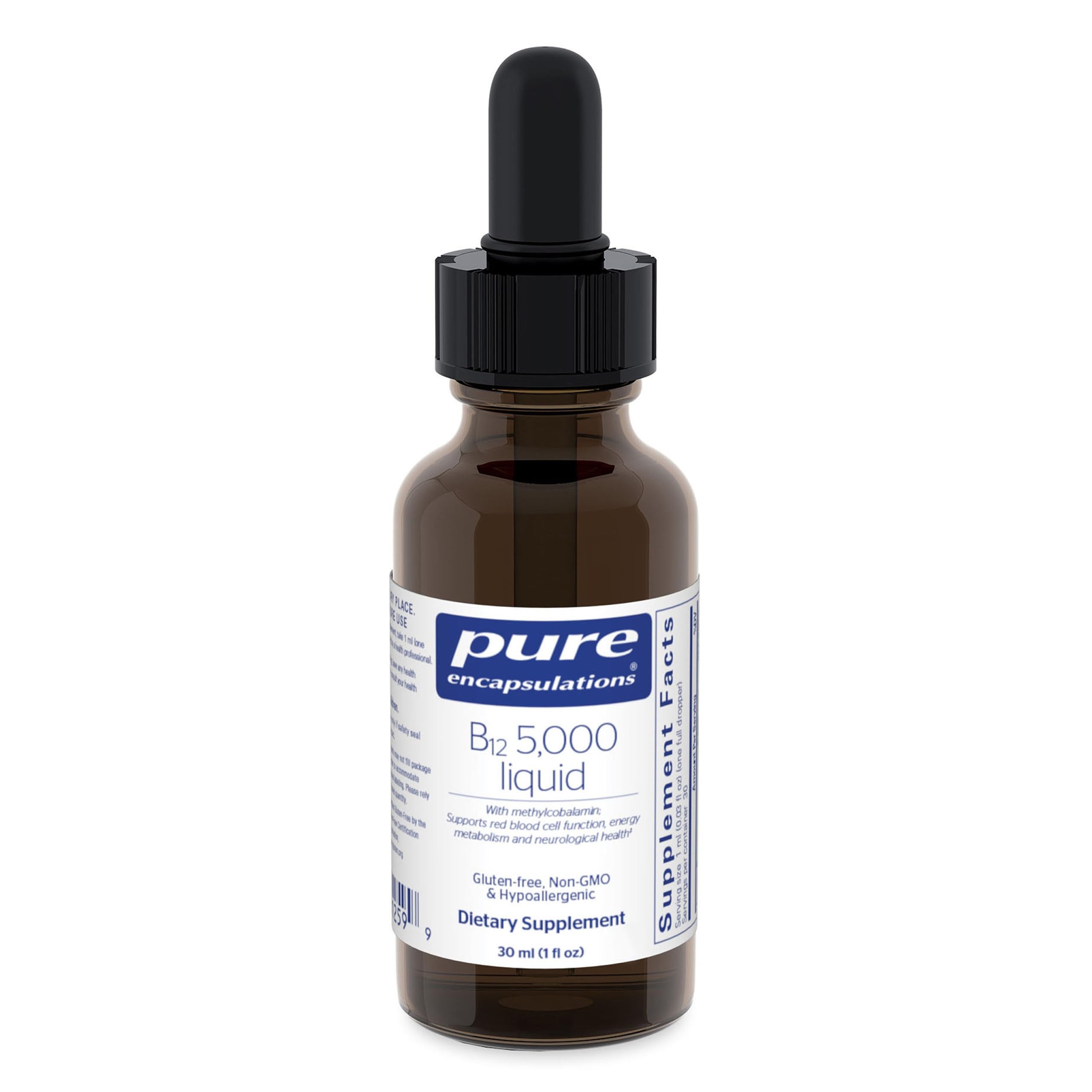Pure Encapsulations B12 5000 liquid drops bottle for convenient daily intake