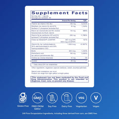 Pure Encapsulations B6 Complex capsules closeup shows high-potency B6 for brain support.