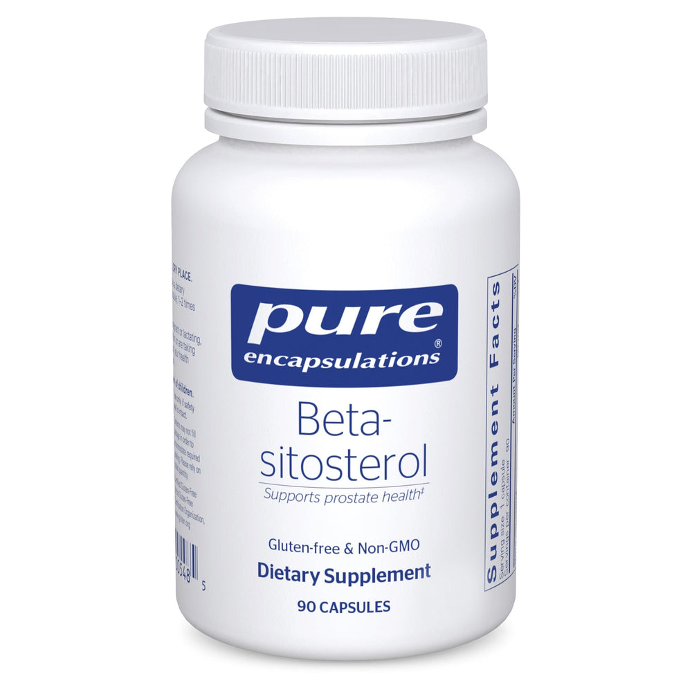 Pure Encapsulations Beta-Sitosterol bottle highlighting vegan wellness.