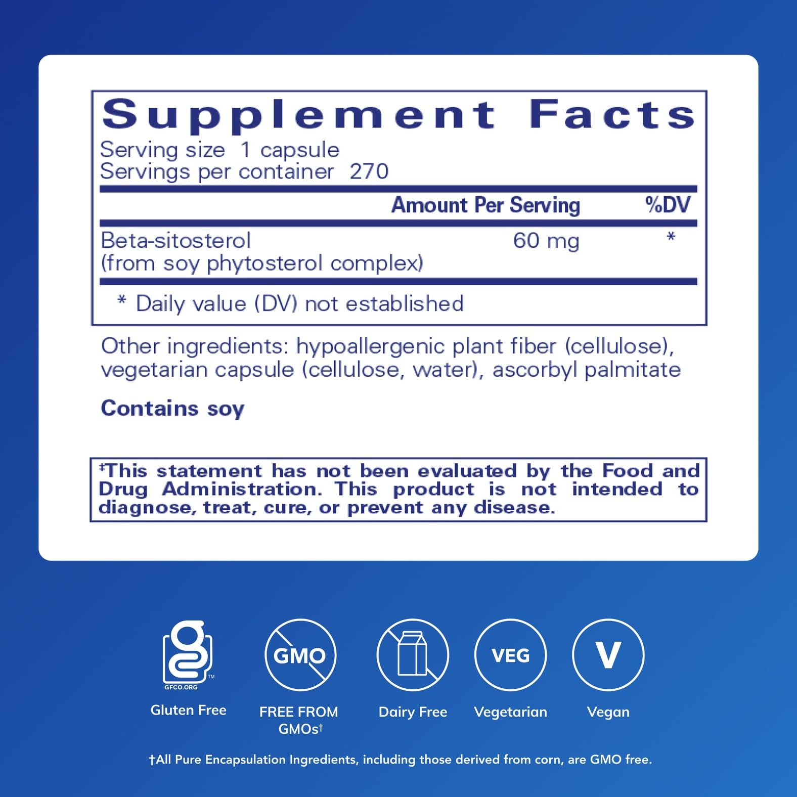 Pure Encapsulations Beta-Sitosterol capsules support urinary flow.