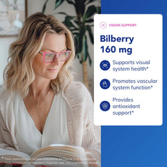 Pure Encapsulations Bilberry label highlights purity for sensitive users