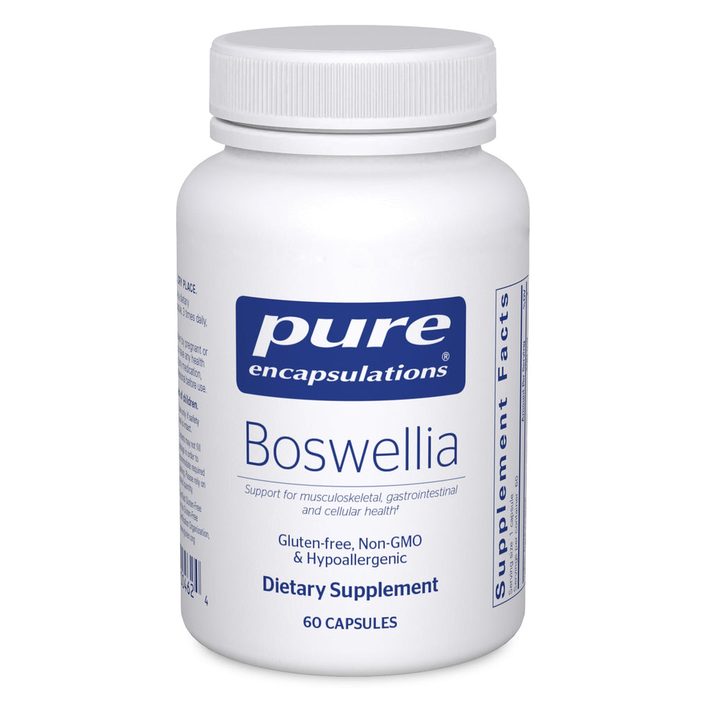 Pure Encapsulations Boswellia bottle front view for joint health support.