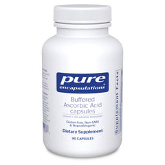 Pure Encapsulations Buffered Ascorbic Acid Capsules bottle for daily vitamin C routine.