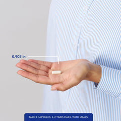 Pure Encapsulations Calcium with Vitamin D3 bottle back with ingredients and certifications.