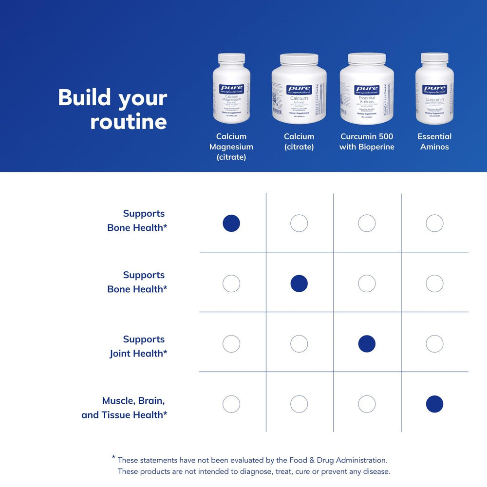 Pure Encapsulations Calcium Magnesium Citrate vegan non-GMO label.