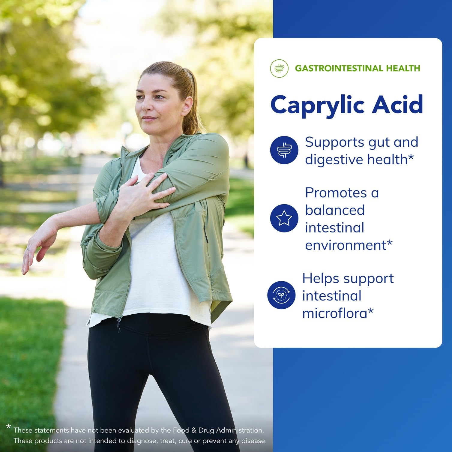 Pure Encapsulations Caprylic Acid label packaging reflects pure ingredient standards