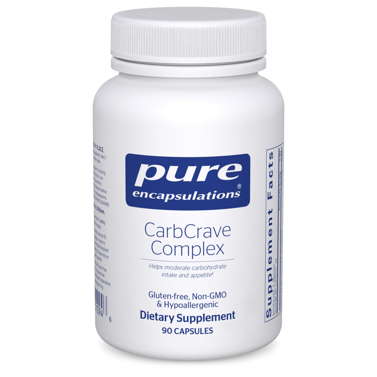 Pure Encapsulations CarbCrave Complex bottle with capsules for appetite moderation.