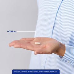 Pure Encapsulations CarbCrave Complex label back detailing serving size and guidance.