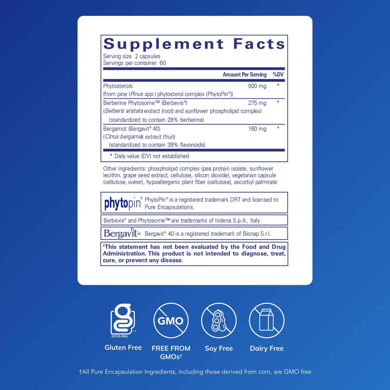 CholestePure Plus capsules close-up highlighting berberine phytosome