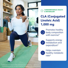 CLA 1,000 mg label emphasizes high-purity formulation.