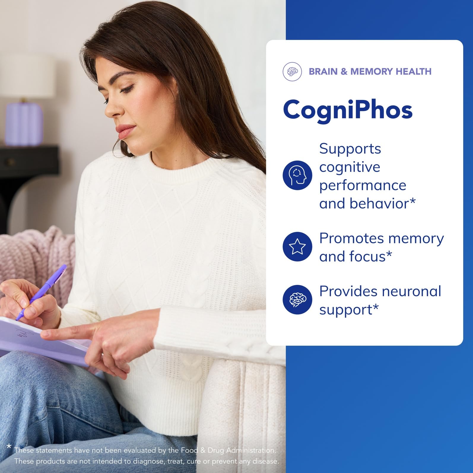 Pure Encapsulations CogniPhos in daily routine supports memory and focus.