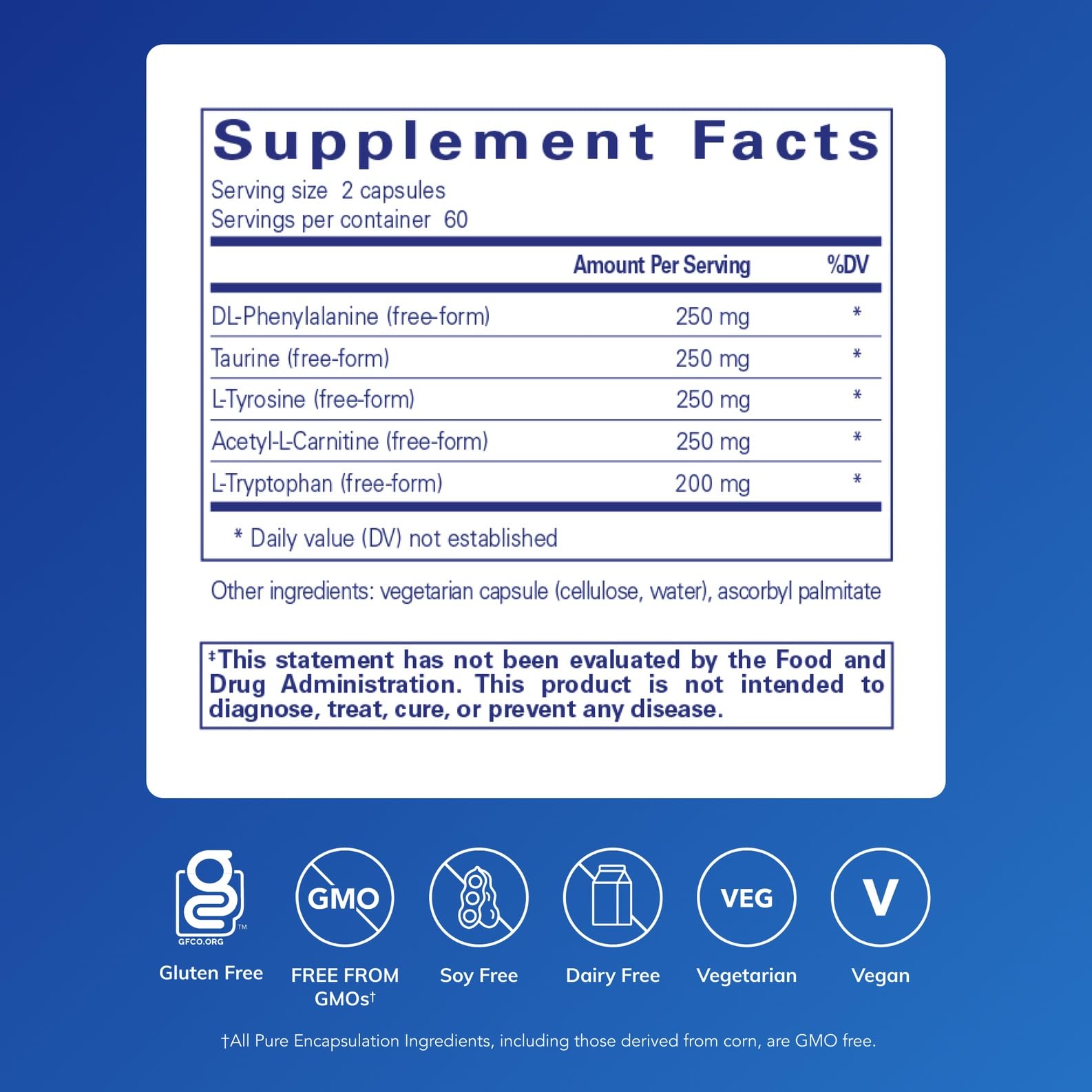 Cognitive Aminos capsules close-up showing hypoallergenic formula for sensitive users.