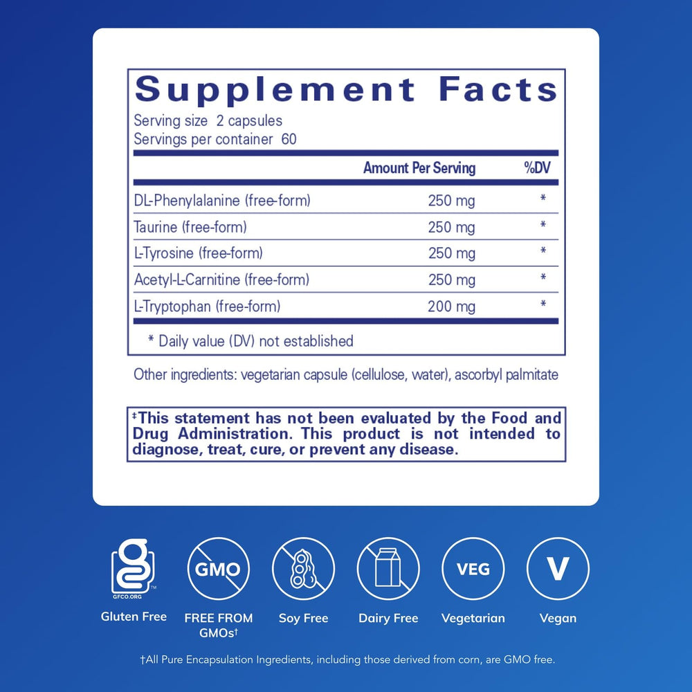 Cognitive Aminos capsules close-up showing hypoallergenic formula for sensitive users.