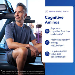 Cognitive Aminos label artwork highlighting pure ingredients and allergen-free profile.