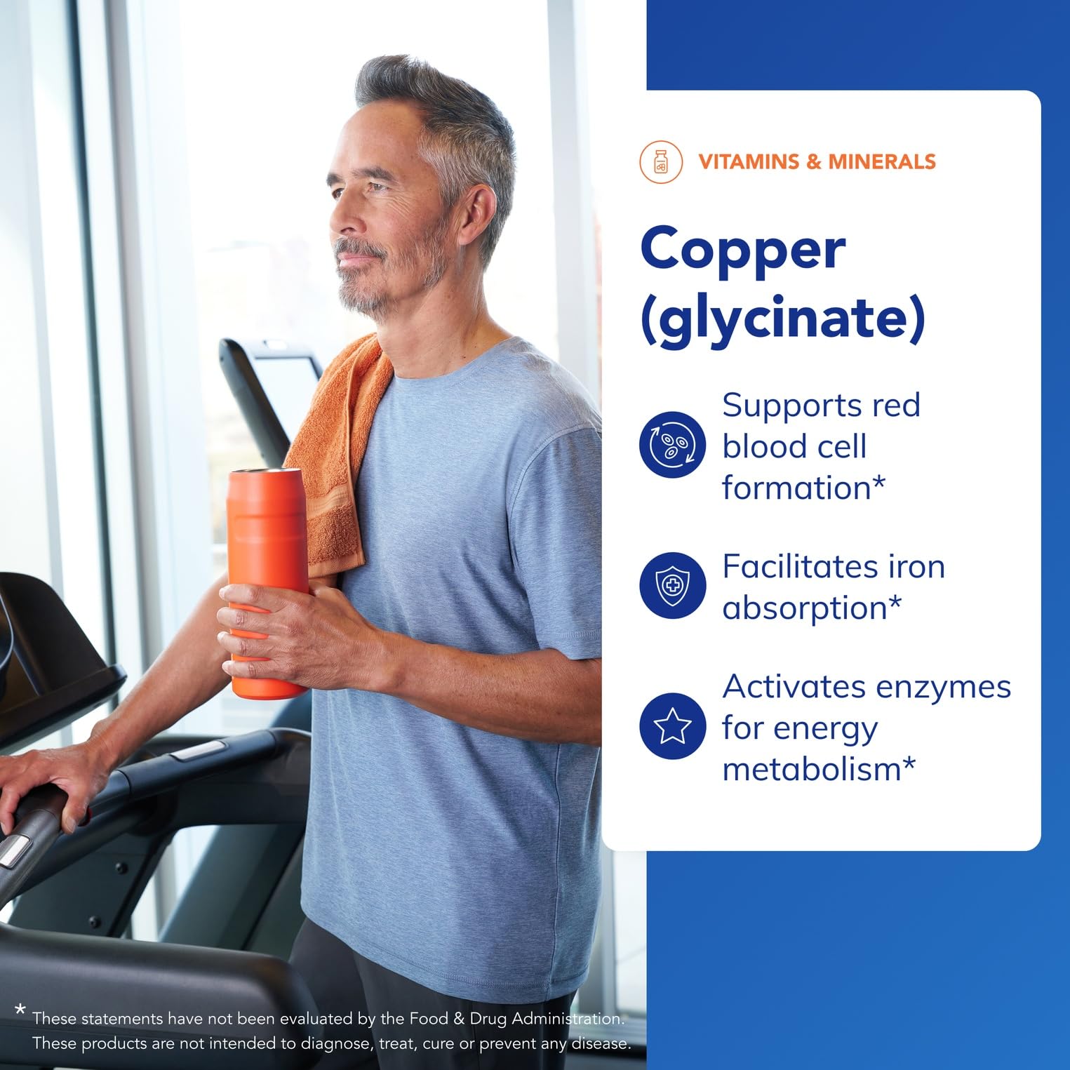 Close-up of Pure Encapsulations copper glycinate label, vegan and non-GMO