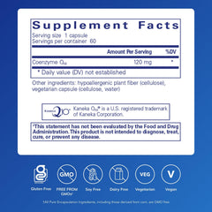 Pure Encapsulations CoQ10 capsules close-up for energy support.