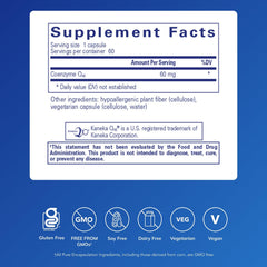 Pure Encapsulations CoQ10 capsules closeup showing clean ingredients
