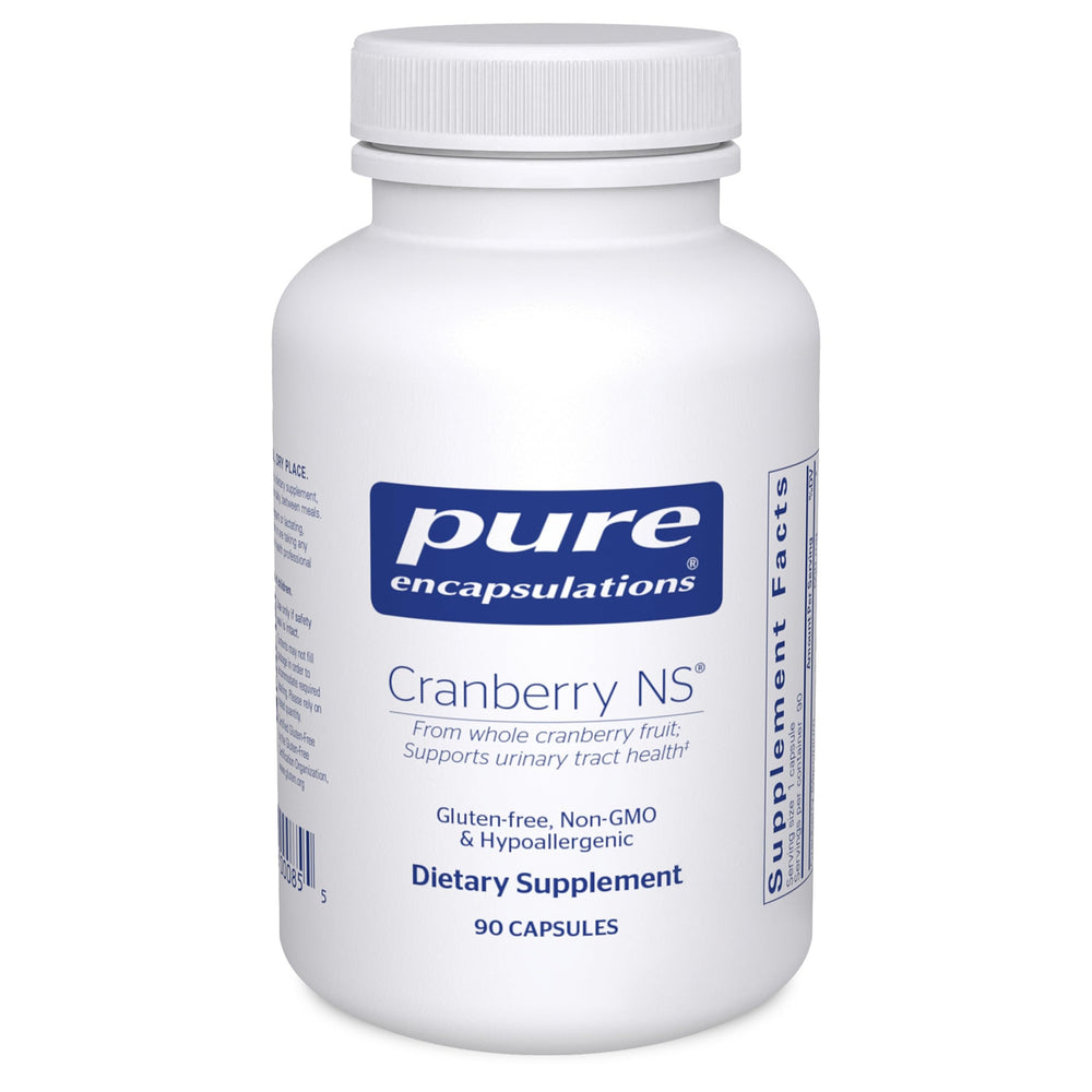 Pure Encapsulations Cranberry NS bottle front for daily urinary support.