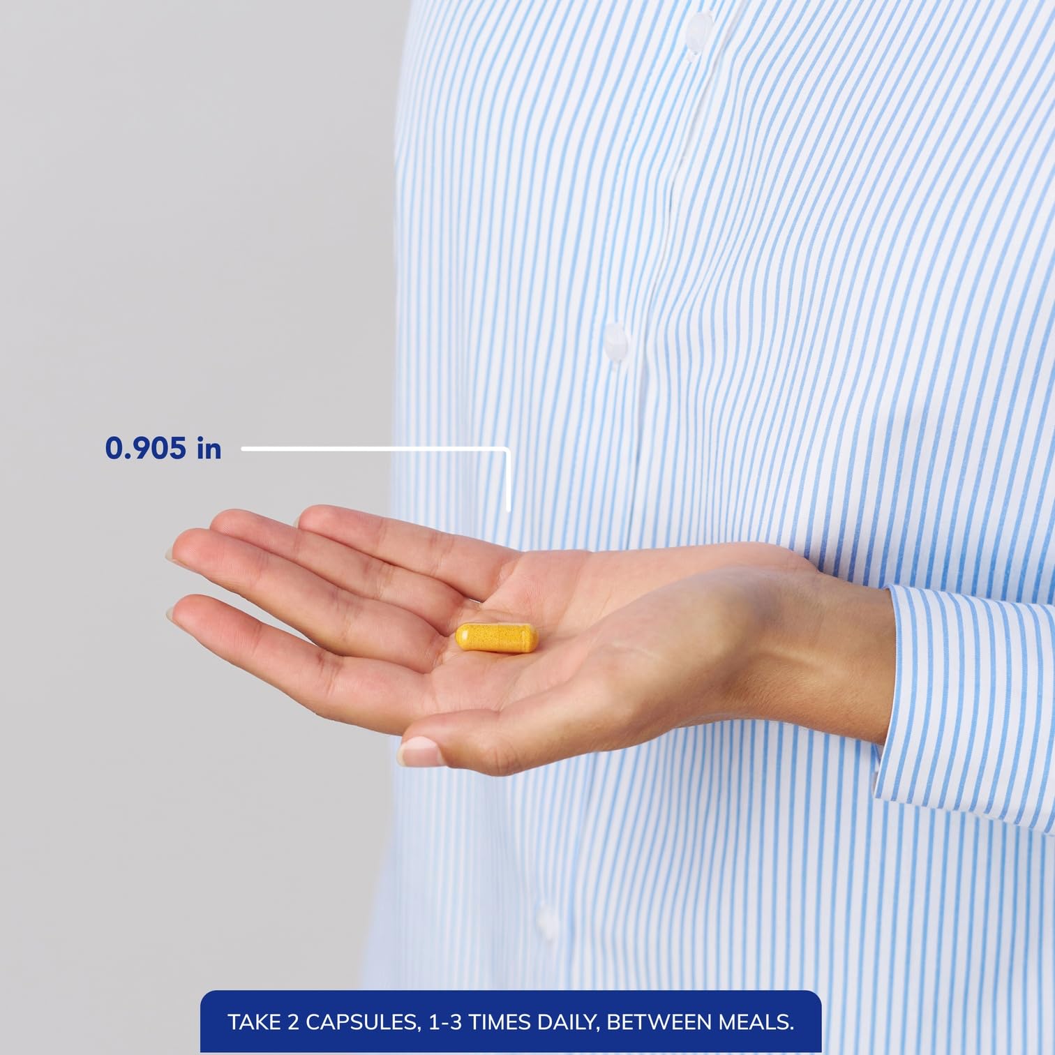 Gluten-free label on CurcumaSorb packaging to assist allergen-conscious shoppers.