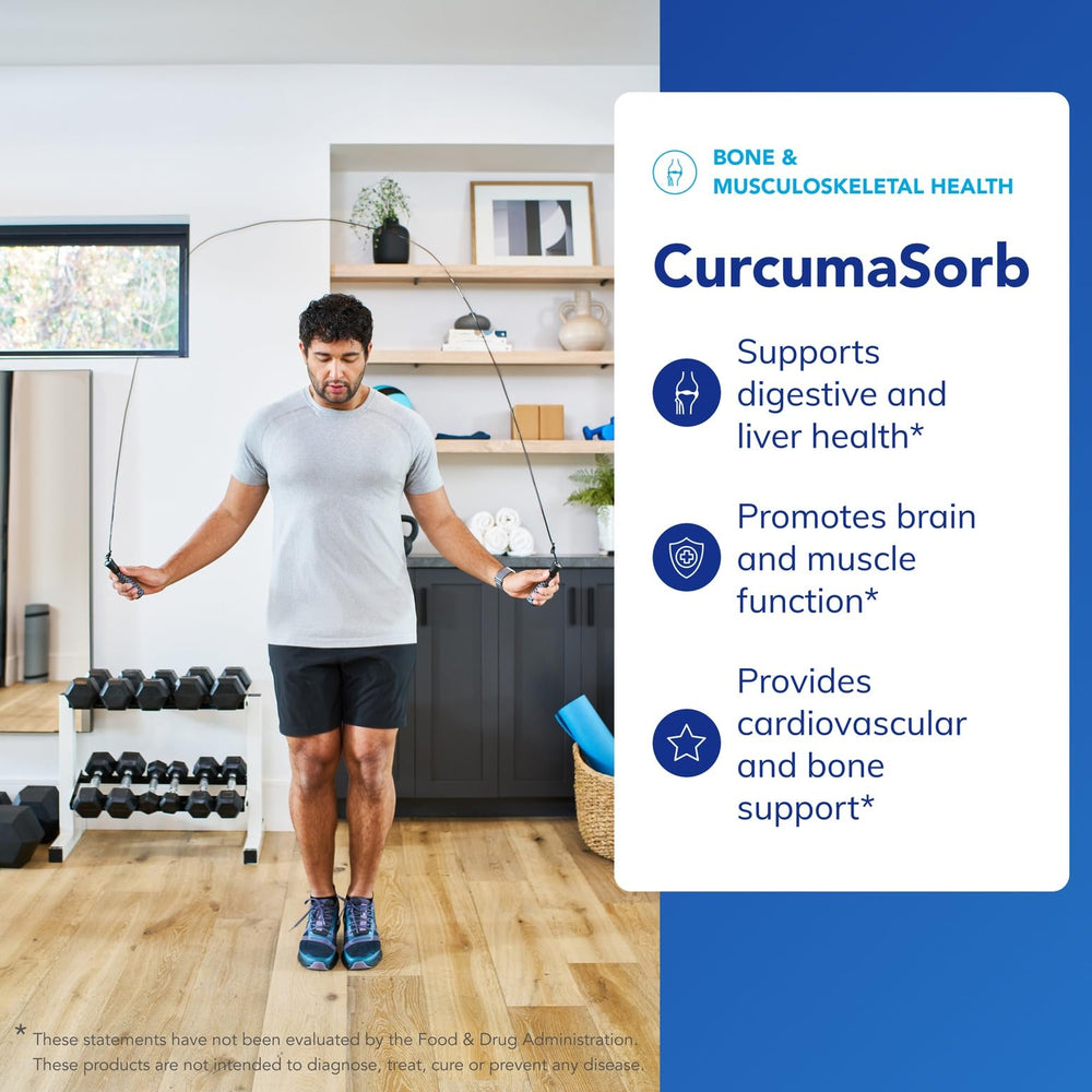 CurcumaSorb Meriva bottle emphasizing enhanced bioavailability.