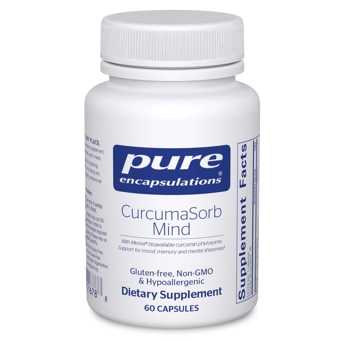 Pure Encapsulations CurcumaSorb Mind bottle front supports cognitive clarity