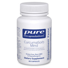 Pure Encapsulations CurcumaSorb Mind bottle front supports cognitive clarity