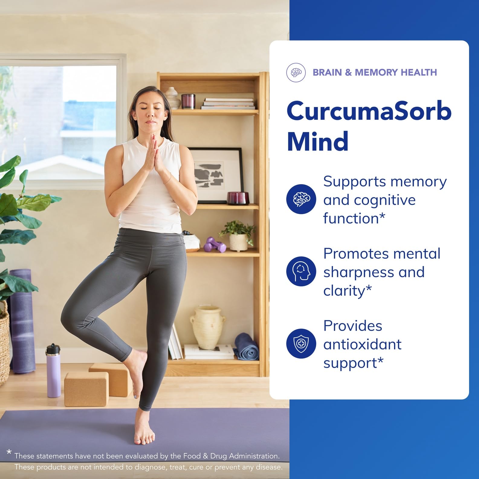 CurcumaSorb Mind label close-up highlights premium ingredients