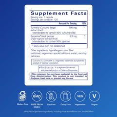 Pure Encapsulations Curcumin 500 capsules close-up highlights absorbable turmeric formula.
