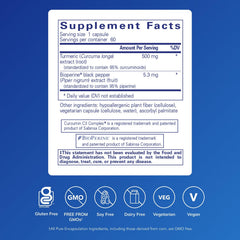 Pure Encapsulations Curcumin 500 capsules closeup with clean formula