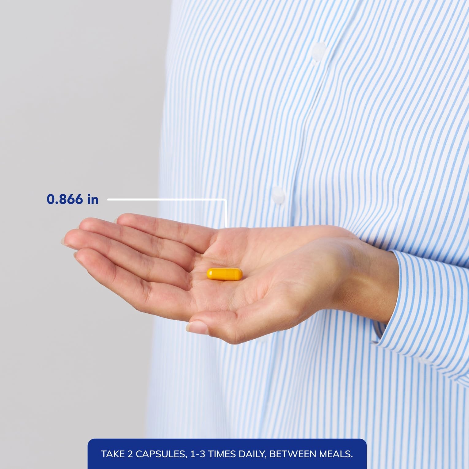 Ingredient list panel emphasizes turmeric-derived curcumin benefits for tissue health.