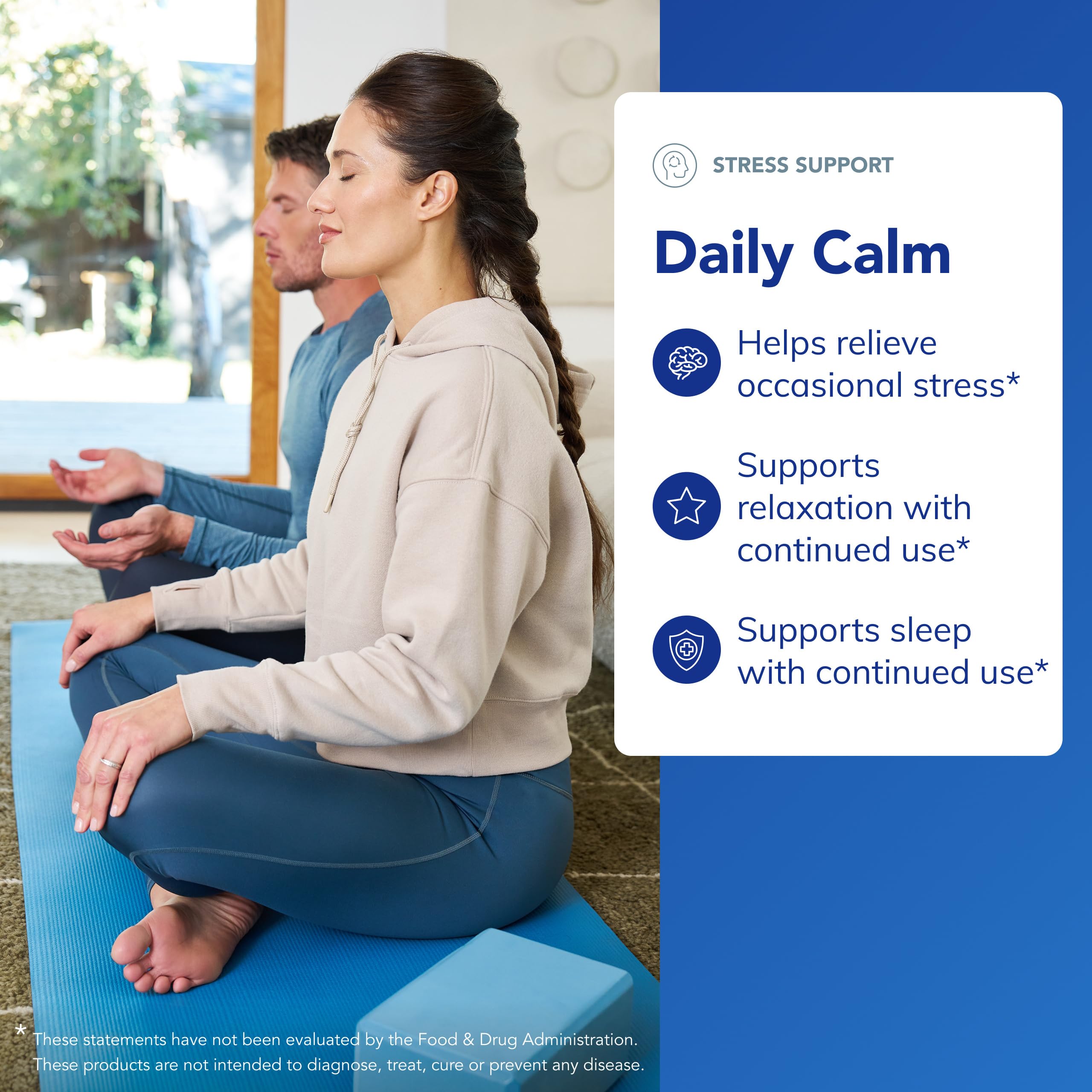 Pure Encapsulations Daily Calm capsules close-up, highlighting GABA, L-theanine and herbal blend