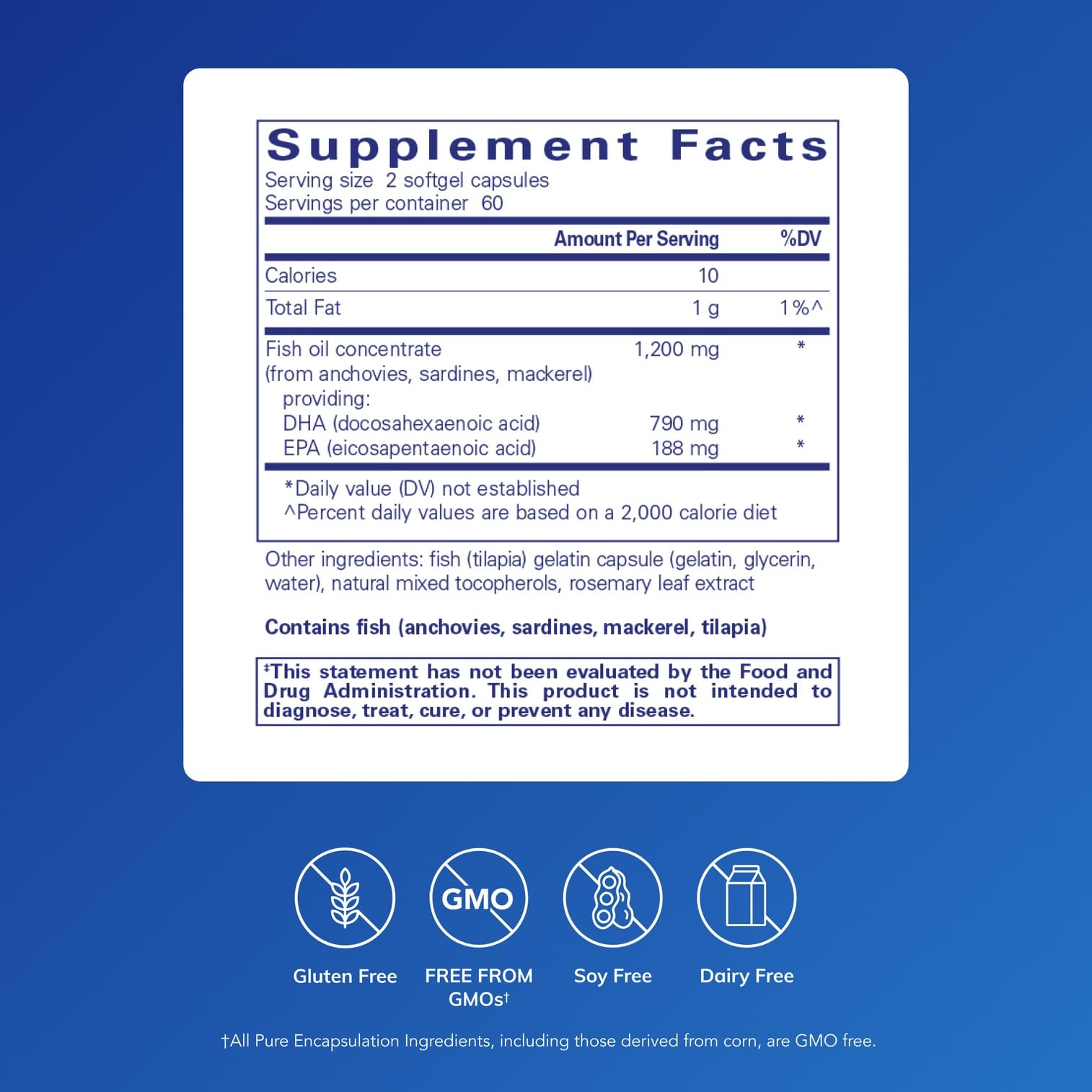 DHA Ultimate softgels close-up with eco-friendly extraction label.