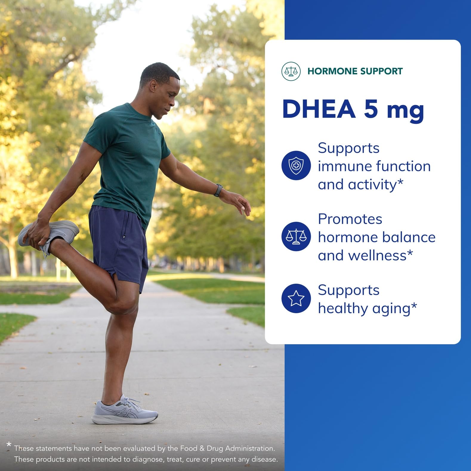 Pure Encapsulations DHEA 5mg capsules close-up — gluten-free and allergen-free ingredients.