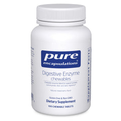 Pure Encapsulations Digestive Enzyme Chewables bottle supports protein digestion.