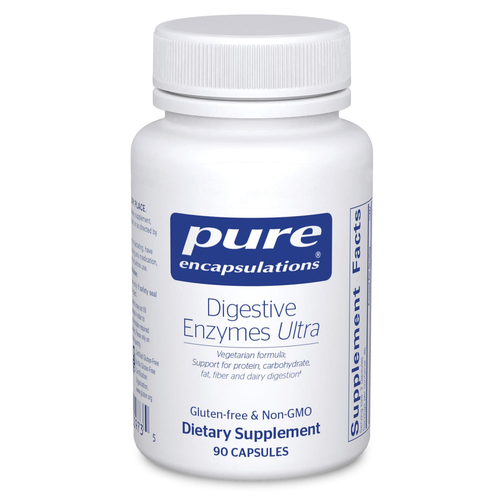 Pure Encapsulations Digestive Enzymes Ultra bottle for broad-spectrum digestion.