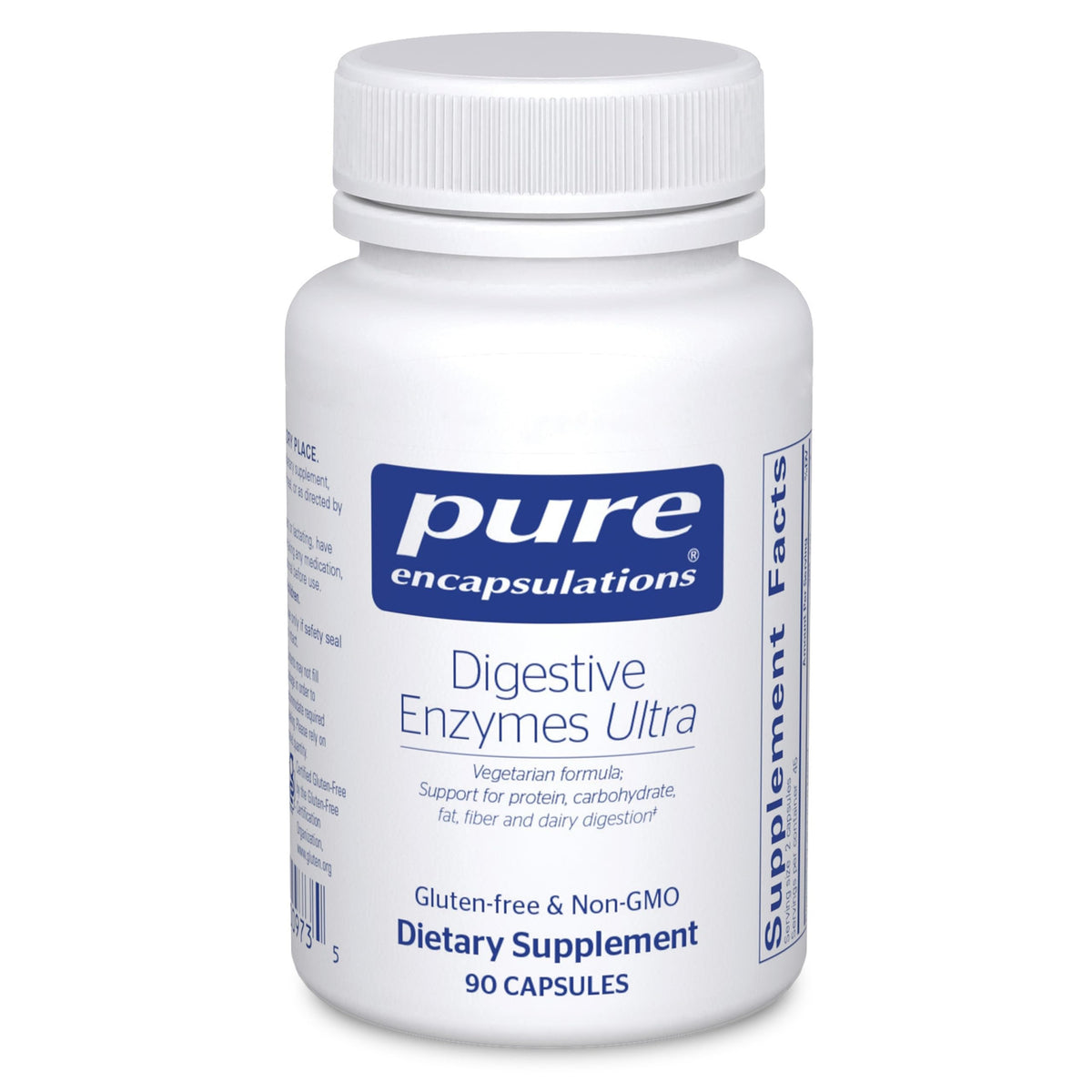 Pure Encapsulations Digestive Enzymes Ultra bottle for broad-spectrum digestion.