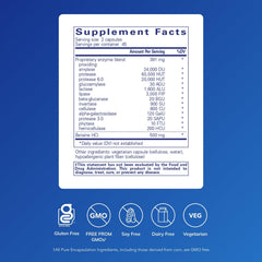 Pure Encapsulations Digestive Enzymes Ultra capsules shown for easy meal-time support