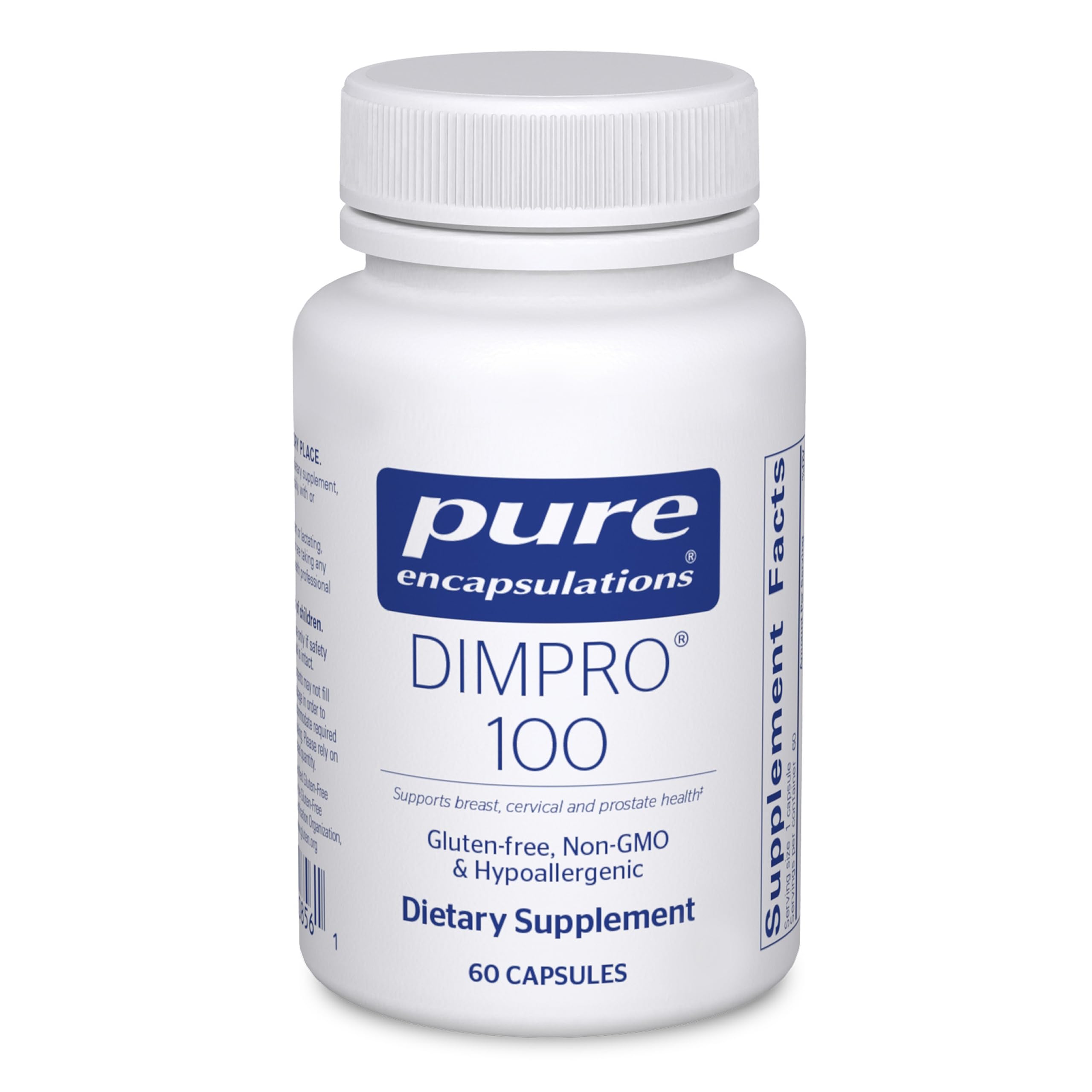 Pure Encapsulations DIMPRO 100 bottle with capsules for hormonal balance support