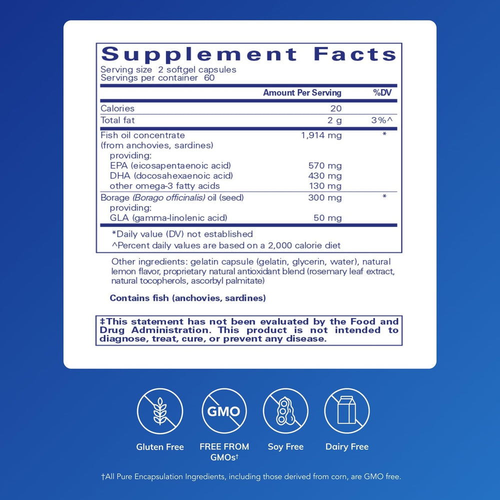 Close-up of EFA Essentials softgels for easy daily intake