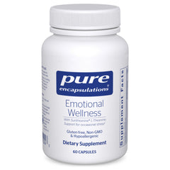 Pure Encapsulations Emotional Wellness bottle front highlighting packaging and stress support