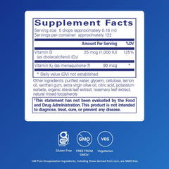 Pure Encapsulations EmulsiSorb K2/D3 liquid dropper demonstrates easy daily dosing.
